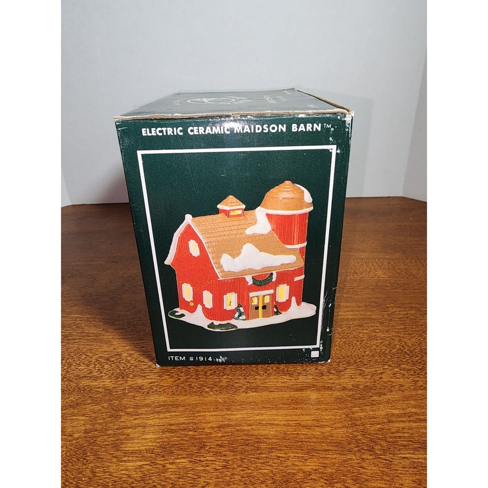 Pacific Rim 1991 Maidson Barn – Vintage Ceramic Farmhouse Christmas House - Picture 7 of 9